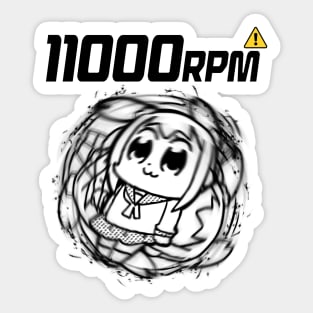 Pop Team Epic - 11000 RPM Sticker